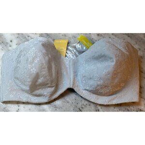 New DELIMIRA Size 34DD Strapless Minimizer Bra Underwire Convertible French Gray